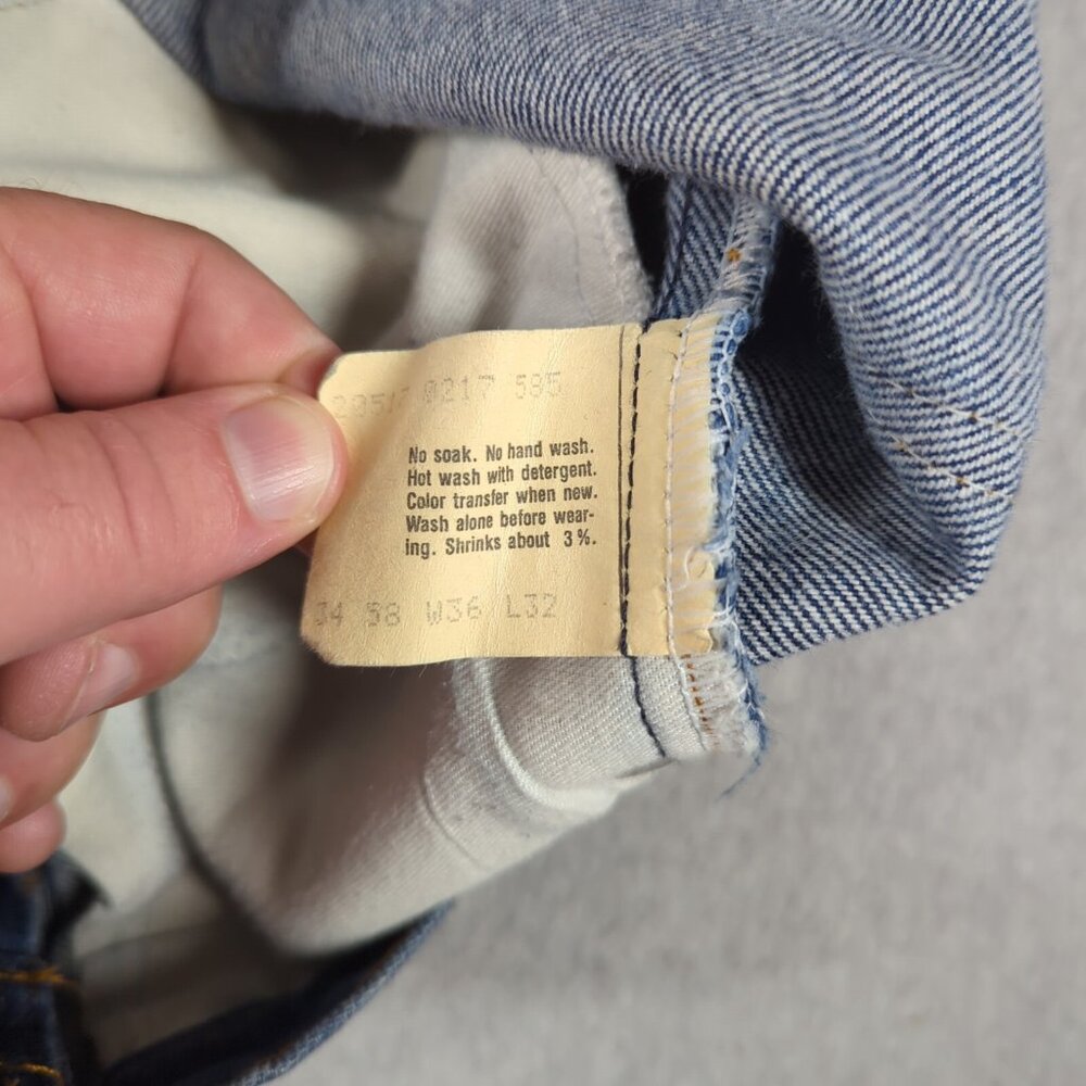 Vintage Levis 517 Jeans Mens 36x32 (Actual 34x29) Bootcut Orange Tab Made In USA - Picture 10 of 10